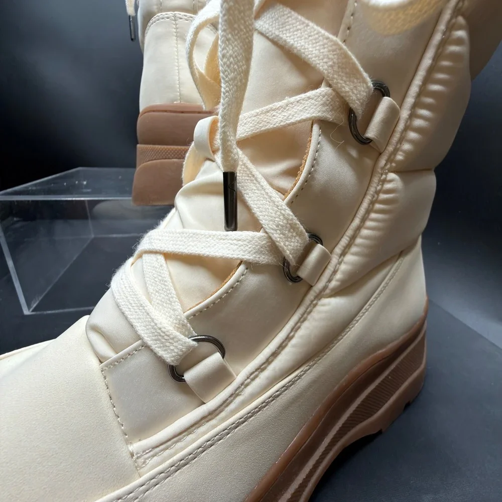 Amazon Essentials Womens Puffer Winter Boots Cream Tan Size 9.5 C250523PT7D6